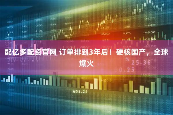 配亿多配资官网 订单排到3年后！硬核国产，全球爆火